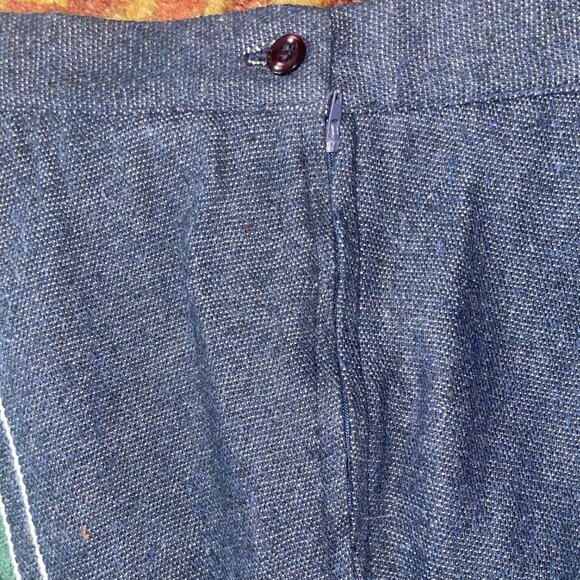 Vintage Casual Corner Chevron Rainbow Wool Striped Maxi Skirt Size 11 Waist 26" - Picture 7 of 7